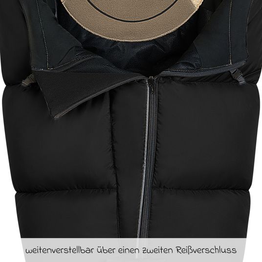 Odenwälder Fußsack Mucki L -cs für Buggy, Sport- und Kinderwagen - Black