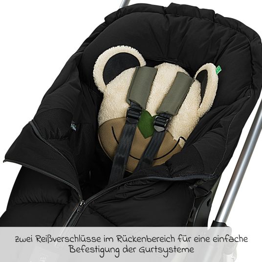 Odenwälder Fußsack Mucki L -cs für Buggy, Sport- und Kinderwagen - Black