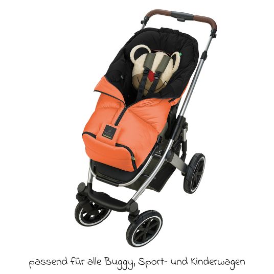 Odenwälder Footmuff Mucki L -cs for buggy, baby carriage and baby carriage - Red Orange