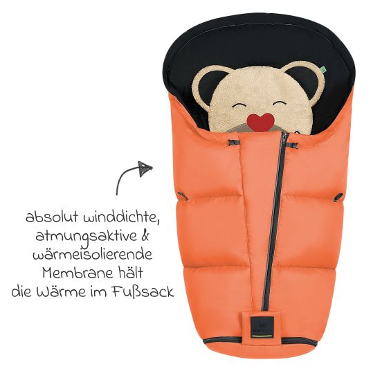 Odenwälder Footmuff Mucki L -cs for buggy, baby carriage and baby carriage - Red Orange