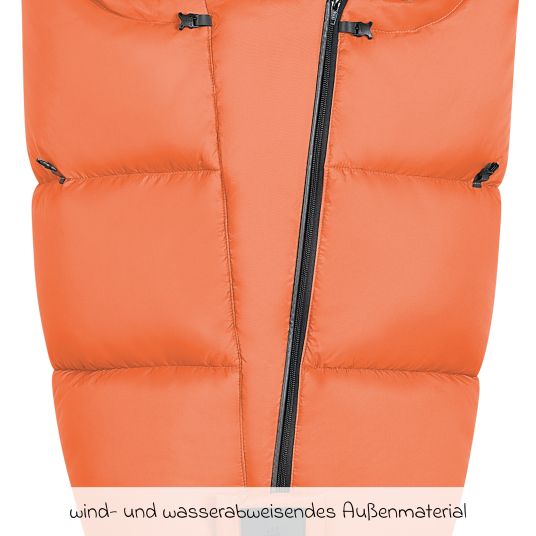 Odenwälder Footmuff Mucki L -cs for buggy, baby carriage and baby carriage - Red Orange