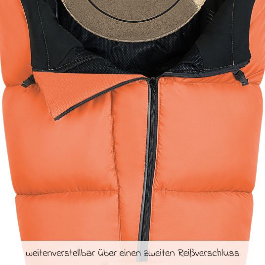 Odenwälder Footmuff Mucki L -cs for buggy, baby carriage and baby carriage - Red Orange