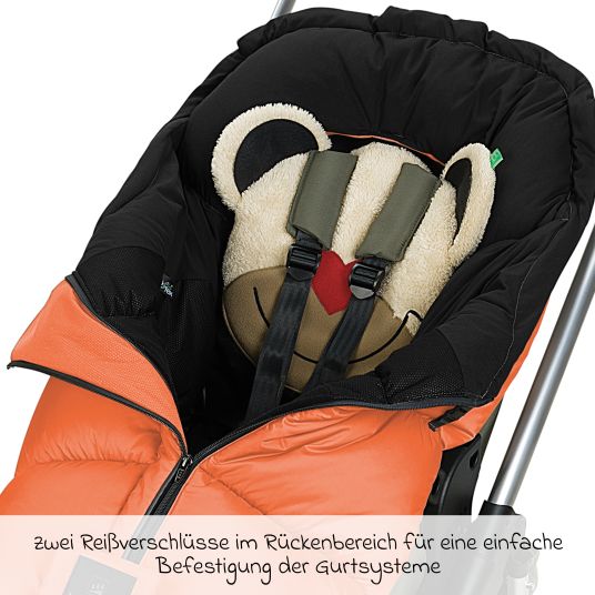 Odenwälder Footmuff Mucki L -cs for buggy, baby carriage and baby carriage - Red Orange