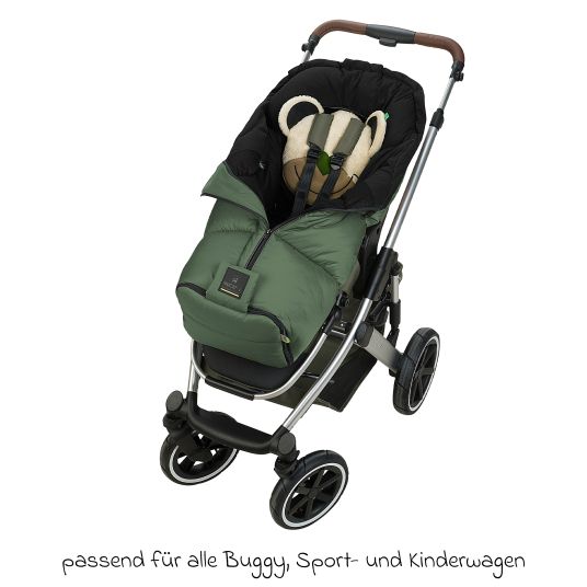 Odenwälder Footmuff Mucki L -cs for buggy, baby carriage and baby carriage - Steel Green