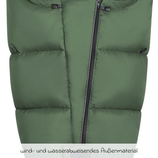 Odenwälder Footmuff Mucki L -cs for buggy, baby carriage and baby carriage - Steel Green