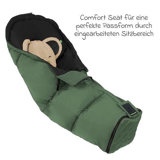 Odenwälder Fußsack Mucki L -cs für Buggy, Sport- und Kinderwagen - Steel Green