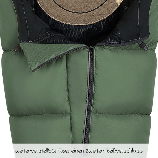 Odenwälder Footmuff Mucki L -cs for buggy, baby carriage and baby carriage - Steel Green