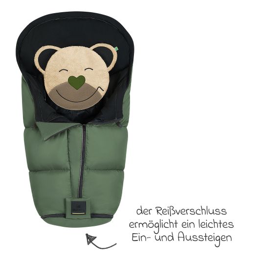 Odenwälder Footmuff Mucki L -cs for buggy, baby carriage and baby carriage - Steel Green