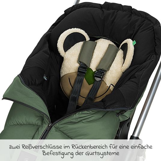 Odenwälder Fußsack Mucki L -cs für Buggy, Sport- und Kinderwagen - Steel Green