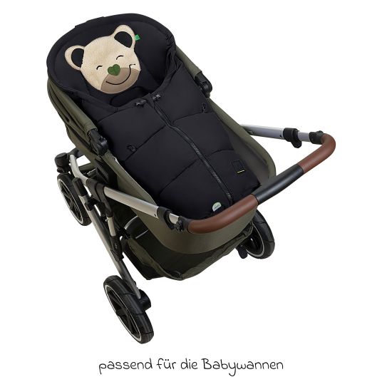 Odenwälder Mucki Peach Skin footmuff for infant car seat & carrycot - Black