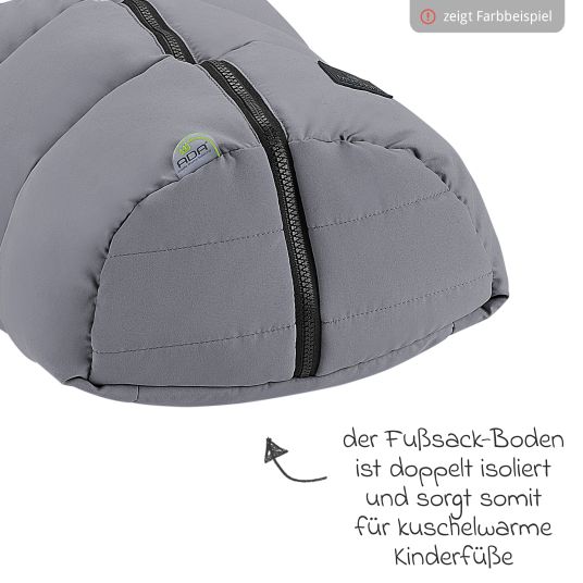 Odenwälder Fußsack Mucki Peach Skin für Babyschale & Babywanne - Black