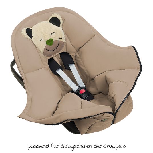 Odenwälder Fußsack Mucki Peach Skin für Babyschale & Babywanne - Macchiato