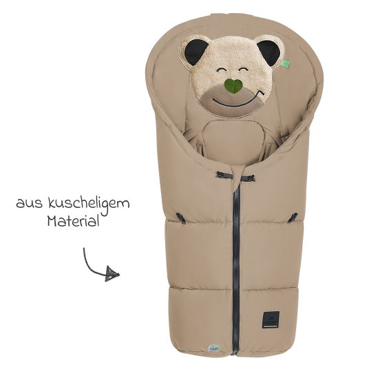 Odenwälder Fußsack Mucki Peach Skin für Babyschale & Babywanne - Macchiato