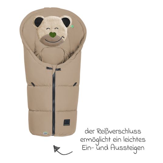 Odenwälder Fußsack Mucki Peach Skin für Babyschale & Babywanne - Macchiato