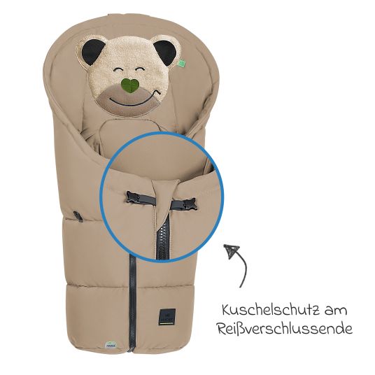 Odenwälder Fußsack Mucki Peach Skin für Babyschale & Babywanne - Macchiato