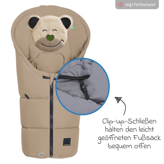 Odenwälder Fußsack Mucki Peach Skin für Babyschale & Babywanne - Macchiato