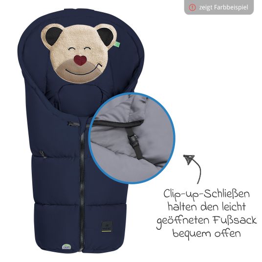 Odenwälder Fußsack Mucki Peach Skin für Babyschale & Babywanne - Navy