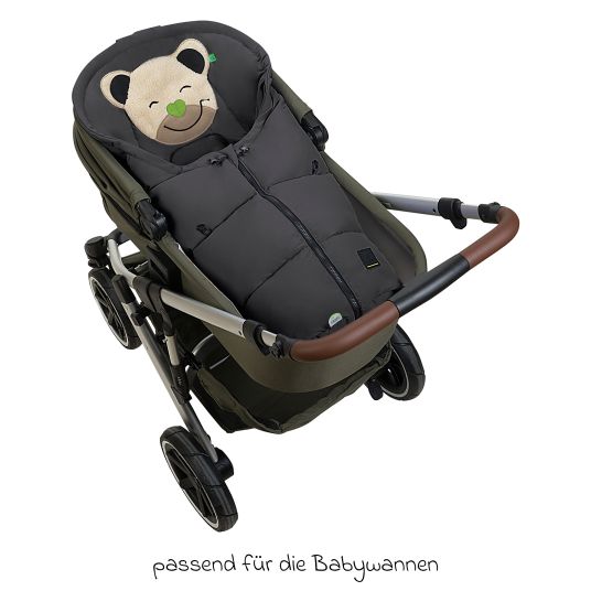 Odenwälder Mucki Peach Skin footmuff for infant car seat & carrycot - Night Grey