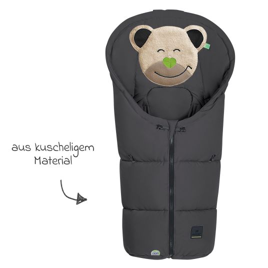 Odenwälder Mucki Peach Skin footmuff for infant car seat & carrycot - Night Grey