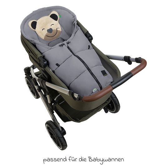 Odenwälder Footmuff Mucki Peach Skin for infant car seat & carrycot - Rocky Grey