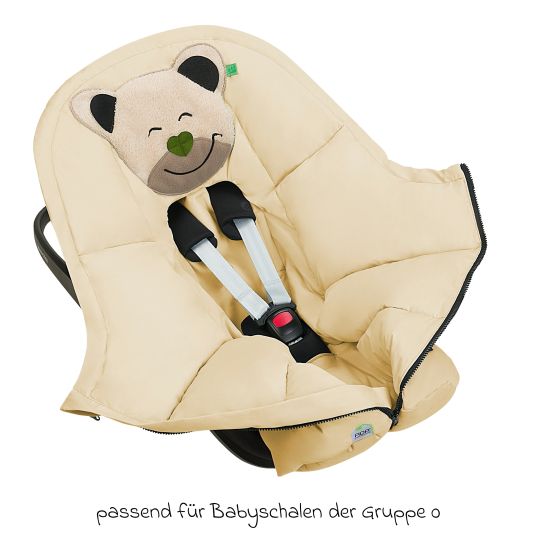 Odenwälder Mucki Popeline footmuff for infant car seat & carrycot - Coconut