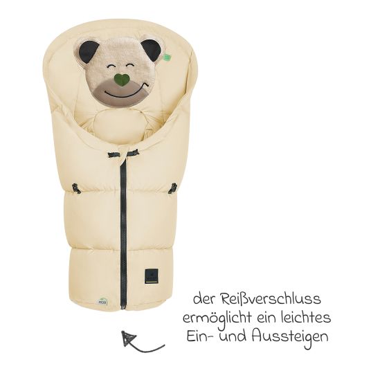 Odenwälder Mucki Popeline footmuff for infant car seat & carrycot - Coconut