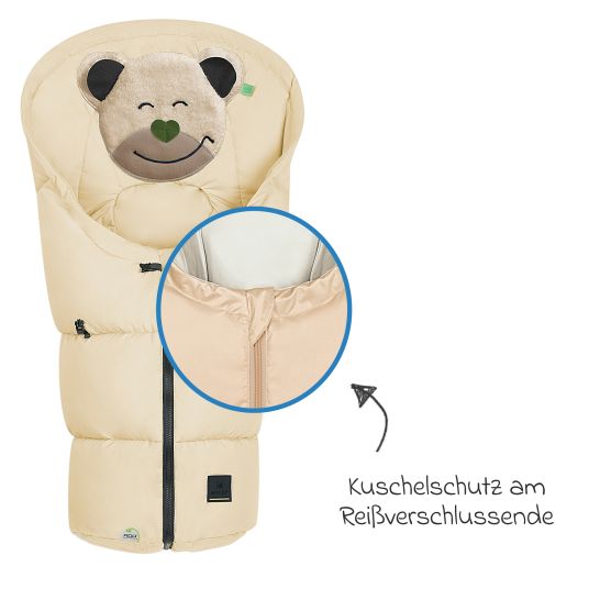 Odenwälder Mucki Popeline footmuff for infant car seat & carrycot - Coconut