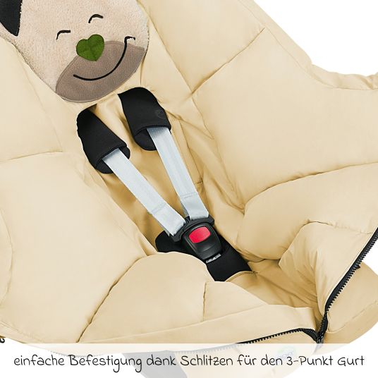 Odenwälder Mucki Popeline footmuff for infant car seat & carrycot - Coconut