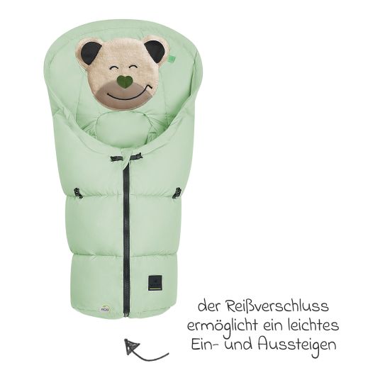 Odenwälder Mucki Popeline footmuff for infant car seat & carrycot - Pistachio