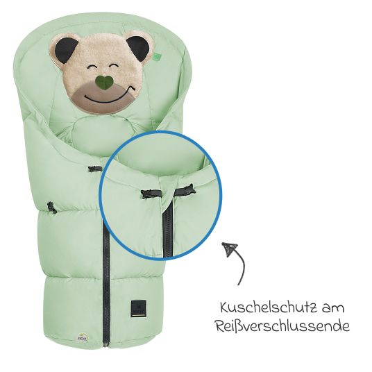 Odenwälder Mucki Popeline footmuff for infant car seat & carrycot - Pistachio