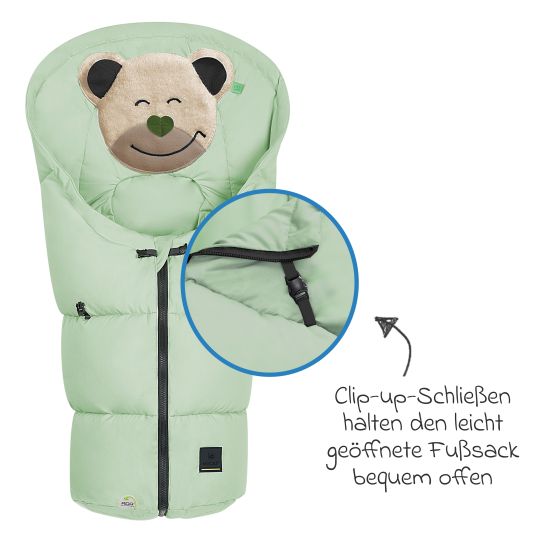 Odenwälder Mucki Popeline footmuff for infant car seat & carrycot - Pistachio