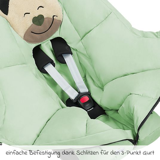 Odenwälder Mucki Popeline footmuff for infant car seat & carrycot - Pistachio