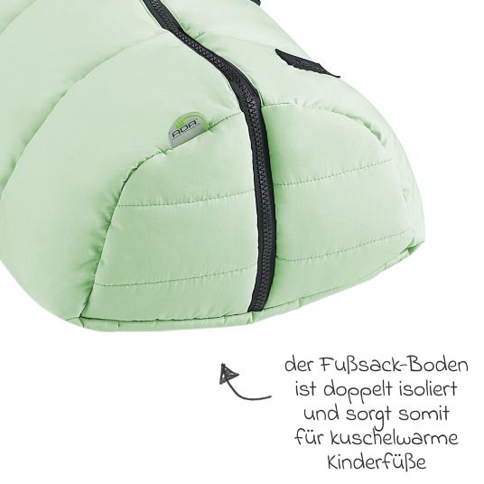 Odenwälder Mucki Popeline footmuff for infant car seat & carrycot - Pistachio