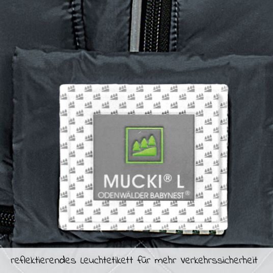 Odenwälder Fußsack Muckitex Mucki L-cs für Kinderwagen, Sportwagen & Buggy - Anthrazit