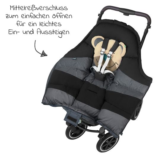 Odenwälder Fußsack Muckitex Mucki L-cs für Kinderwagen, Sportwagen & Buggy - Anthrazit