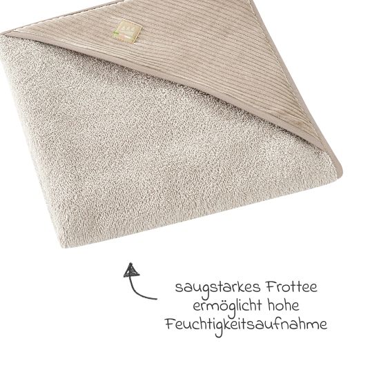 Odenwälder Hooded bath towel with velour hood 80 x 80 cm - Morocco