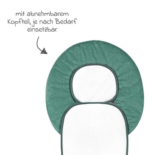 Odenwälder Babycool child seat cover for a comfortable seating experience - Cool Cord - Eucalyptus