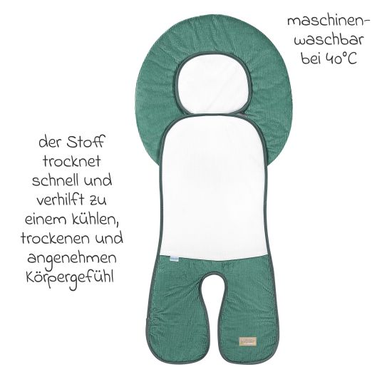 Odenwälder Babycool child seat cover for a comfortable seating experience - Cool Cord - Eucalyptus