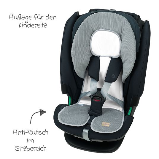 Odenwälder Babycool child seat cover for a comfortable seating experience - Cool Cord - Light Grey