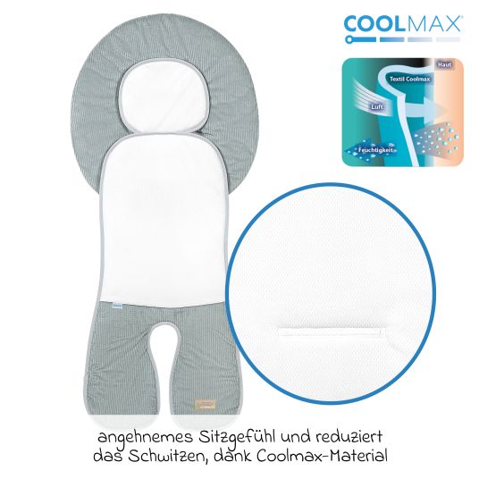 Odenwälder Kindersitz-Auflage Babycool für ein angenehmes Sitzgefühl - Cool Cord - Light Grey