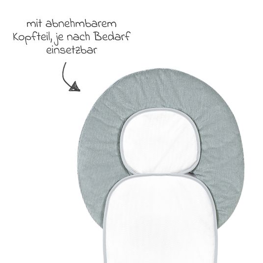 Odenwälder Coprisedile per bambini Babycool per una seduta confortevole - Cool Cord - Grigio chiaro