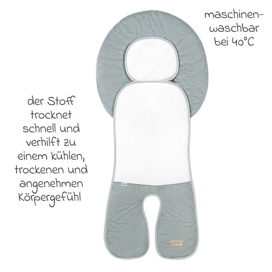 Odenwälder Coprisedile per bambini Babycool per una seduta confortevole - Cool Cord - Grigio chiaro
