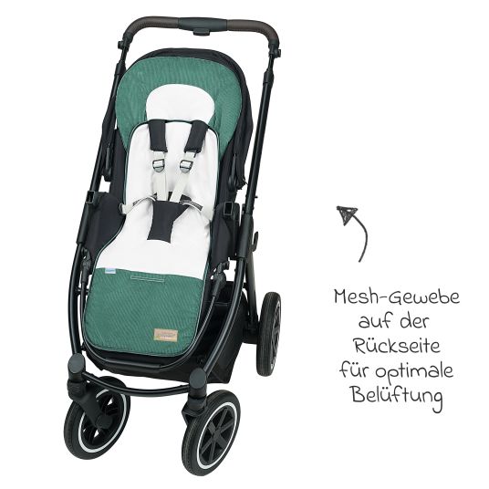Odenwälder Kinderwagen-Auflage Babycool für ein angenehmes Sitzgefühl - Cool Cord - Eucalyptus