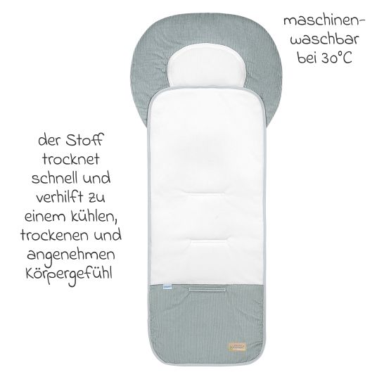 Odenwälder Kinderwagen-Auflage Babycool für ein angenehmes Sitzgefühl - Cool Cord - Light Grey