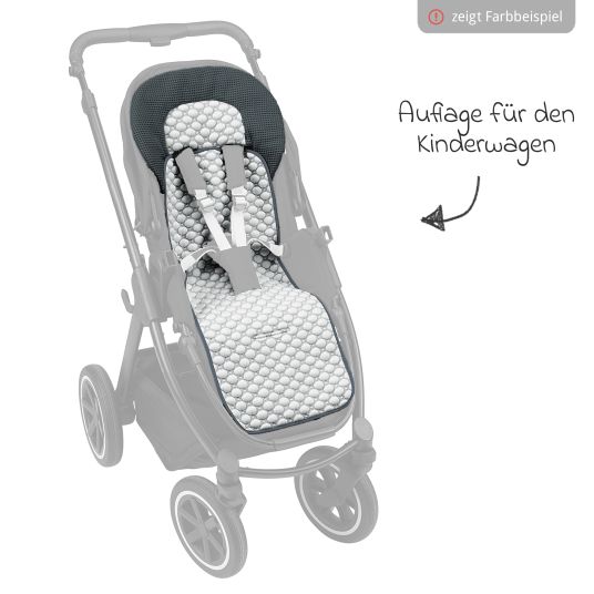 Odenwälder Kinderwagen-Auflage mit iceberg-4D-Gewebe - kühlend für ein angenehmes Sitzgefühl - Sand