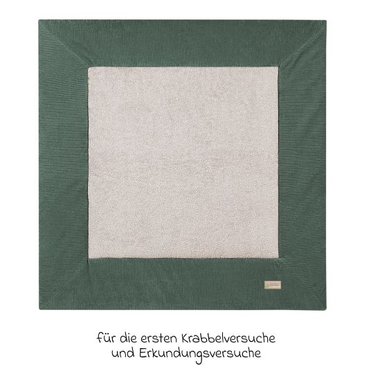 Odenwälder Coperta per gattonare Nicky square Tappeto per gattonare e giocare 100 x 100 cm - Eucalipto
