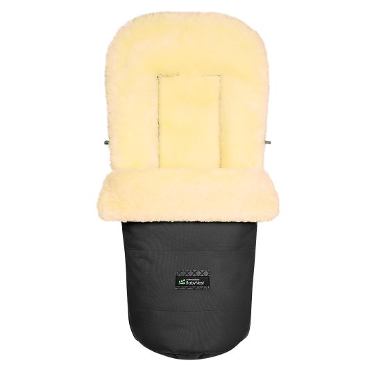Odenwälder Leon Plus lambskin footmuff for baby carriages, baby carriages & buggies - Black
