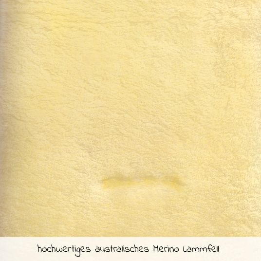 Odenwälder Coperta in pelle di agnello per passeggini e carrozzine con fessure per le cinture, termoregolatrice e accogliente 71 x 33 cm - naturale