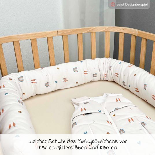 Odenwälder Nest roll jersey protects in the crib and playpen 165 cm - TwoFriends - Greenery