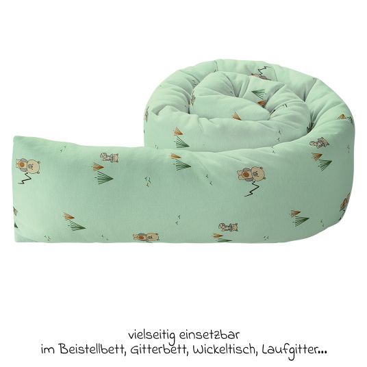 Odenwälder Nestchen-Rolle Jersey schützt im Kinderbett und im Laufgitter 165 cm - TwoFriends - Greenery